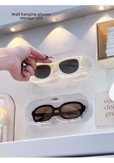 Geeroyoo Duvar Montlu Gözlük Tutucu - Ev, Yatak Odası, Banyo İçin Güneş Gözlüğü, Güneş Gözlüğü, Kontakt Lens Depolama Rafı Sf2361 Diğer
