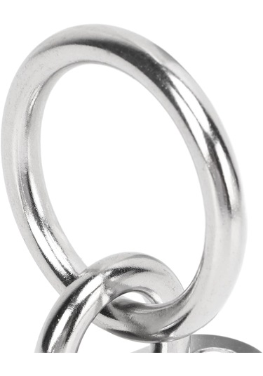 2'li Halkalı Mapa. Paslanmaz Krom. 2 Delikli 6mm