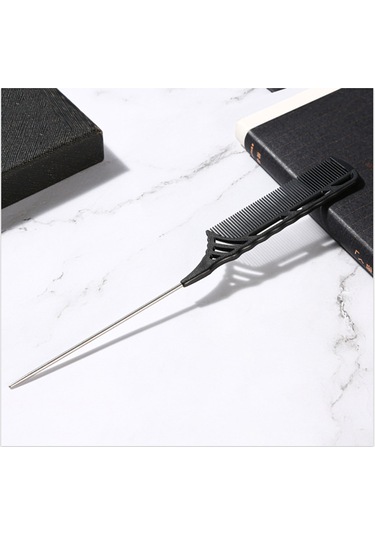 Moveevo 1 Adet Profesyonel 8.9 İnç Kuyruk Tarağı Rattail Tarak Paslanmaz Çelik Pintail Anti Statik Ve Isıya Dayanıklı Alaycı