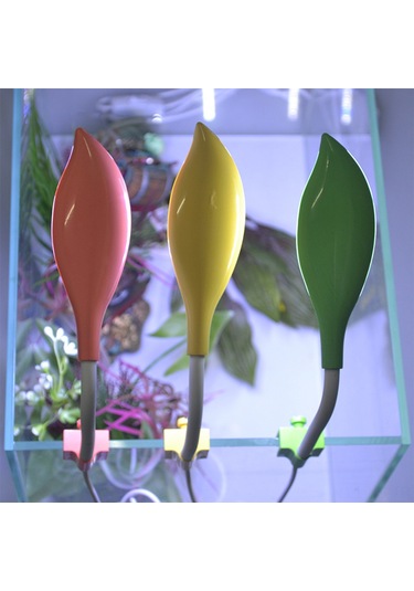 Yunboo Usb Beslemeli Yaprak Şekilli Akvaryum Led Lambası - Beyaz Ve Mavi Işık, Su Bitkileri İçin, 6mm Cam Uyumlu Mor