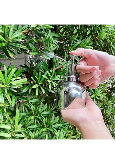 Tcherchı Paslanmaz Çelik Sulama Kabı El Basınçlı İlaçlama Makinesi 8.51 x 15.49 CM Gümüş