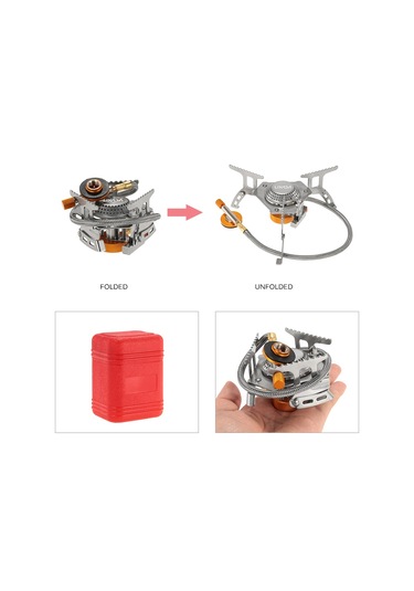 Lixada Soba Brülör Ocak Gaz Sobası + Adaptör Gümüş