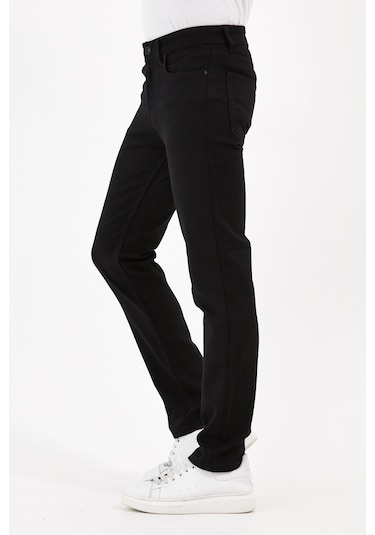 Digital Jeans Normal Kesim Fermuarlı Geniş Paça Yüksek Bel Er Siyah Açık Gri