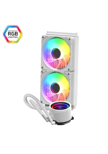 Gametech Hydra 240mm Beyaz Dereceli Argb Sıvı Soğutma Sistemi