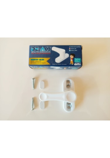 Pvc Pencere Metal Çekmeli Çocuk Emniyet Güvenlik Kilidi Beyaz