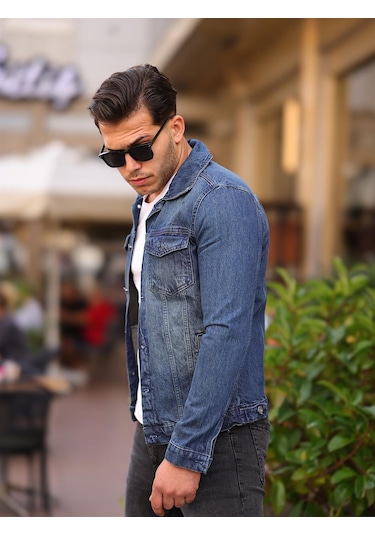 Mavi Renk Kot Ceket-1350 Açık Mavi