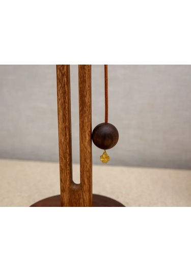 Shineyee Ahşap Mutfak Havlu Rakımı - Akasya Ağacı U-şekilli Delikli Tasarım, Çıtır/folie Tutucu, 31 Cm Yükseklikli Kahverengi