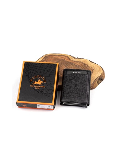 Westpolo 5550 Hakiki Deri Mekanizmalı Cüzdan & Kemer Erkek Set