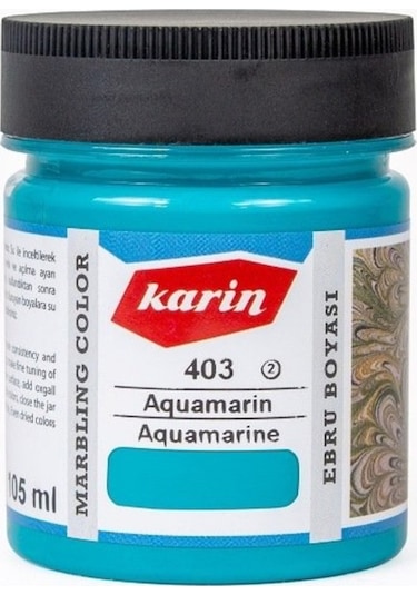 Karin Ezilmiş Ebru Boyası 105Ml 403 Aquamarin