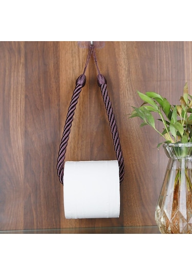 Mor 1 Adet Kağıt Havlu Tutucular Havlu Askısı Banyo Havlu Kancası Rulo Kağıt Havlu Tutucu Havlu Askısı Tuvalet İpi Vermek Çivisiz Bağlantı
