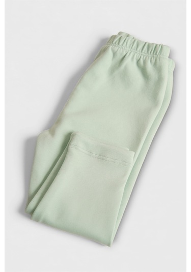 Pamuk Yumuşak Esnek Kumaş Bebek Çocuk Tayt Su Yeşili