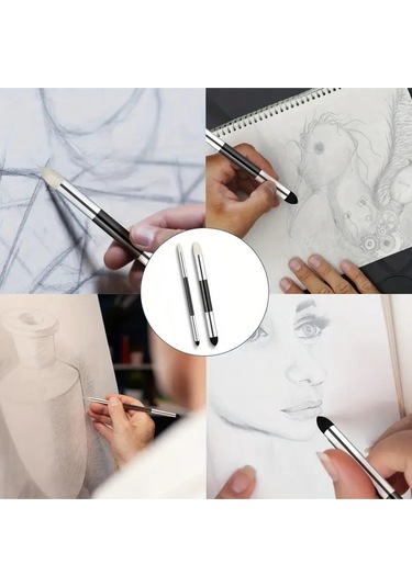 Eskiz Sünger-keçe Silgi, Yıkanabilir, Kara Kalem Silgi, Gölgelendirme, Porselen Boyama-2 Adet