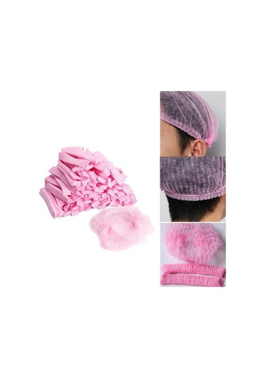 Pazly Tek Suntek Saç Pembe Parça Örtüsü - 100 İp Net Kullanımlık Baş Örtüsü