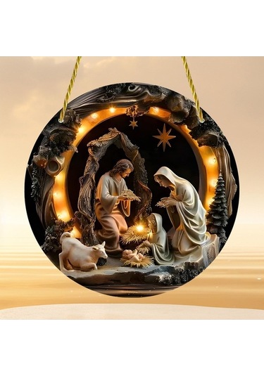 Pazly Suntek Sahnesi Parti Nın İsa& Doğum Dekorasyonu 39 15cmx15cm Ty