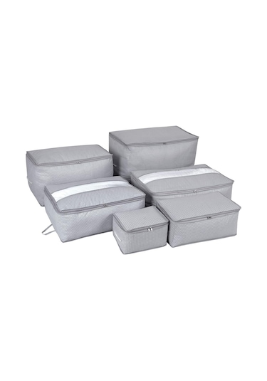 Soley Point Büyük Boy Baza Altı Hurç - 62 46 22 Cm Gri