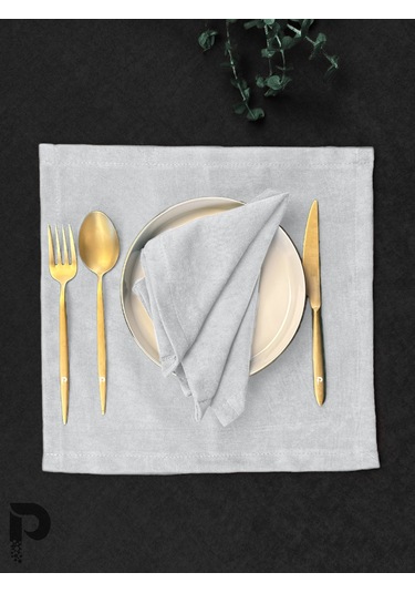 Beyaz Kumaş Peçete Daily Serisi Kadife Görünümlü Beyaz