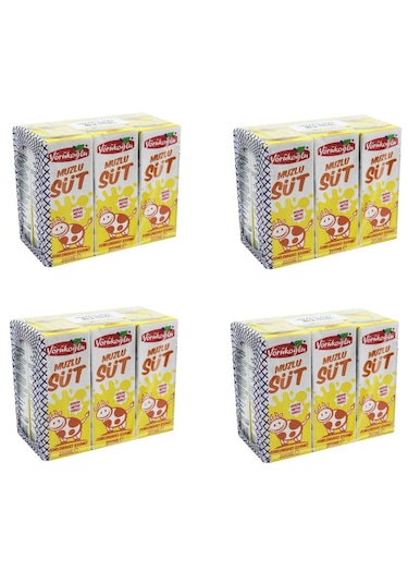 Yörükoğlu Muzlu Süt 180 Ml X 24 Adet