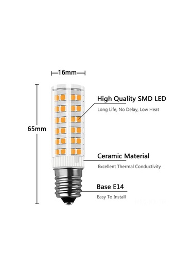 Kangvka E14 7w Led Mısır Ampülü 6 Adet - 500 Lumen 360 Açı 80 Crı 50000 Saat Ömür 100-240v Beyaz