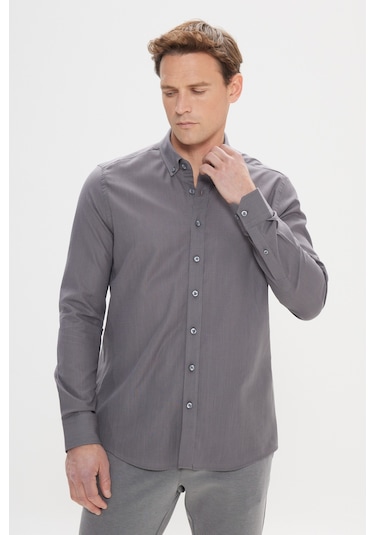 Ac&Co / Altınyıldız Classics Erkek Gömlek (476750289) Gri