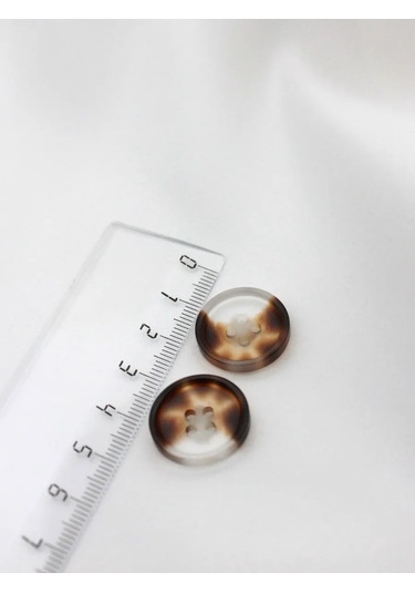 The New Button Dekoratif Düğmeler Kahverengi 20 Mm 12 Adet. 276235832