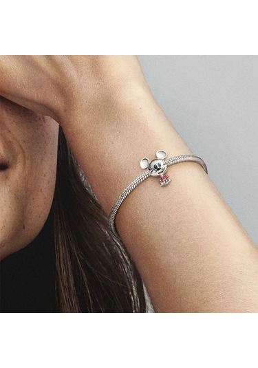 Nur Silver Mickey Mouse Gümüş Charm Nur-bl00200