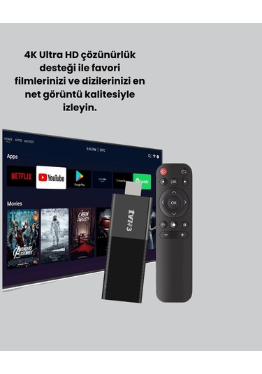 Buğz Android Tv Stick 2gb Ram 16gb Depolama Kapasiteli