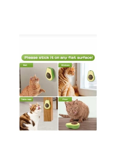 Avokado Şeklinde Catnipli Doğal Kedi Yalama Topu 6 Cm
