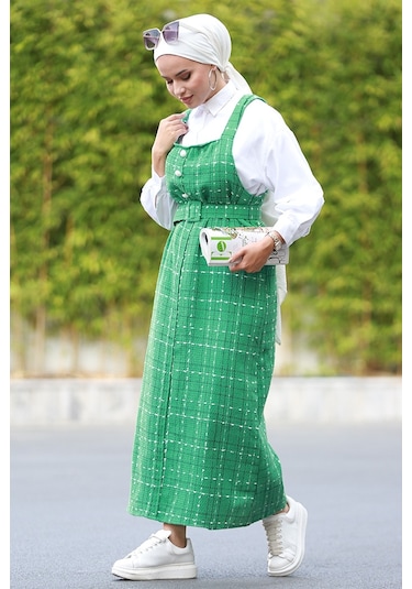 Bear Askılı Düğmeli Jile 582 - Yeşil