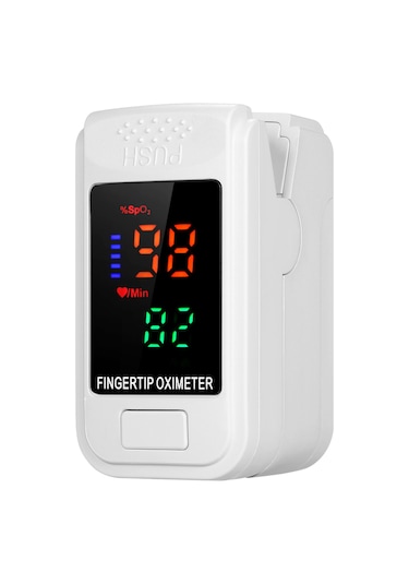 Vkemall Pulse Oksimetre Parmak Ucu Nabız Oksimetresi Boyun Askılı Taşınabilir Kan Oksijen Doygunluğu Ve Beyaz