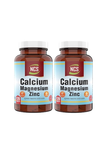 Ncs Calcium Magnesium Çinko D K Kalsiyum 2 X 120 Tablet Vitamin