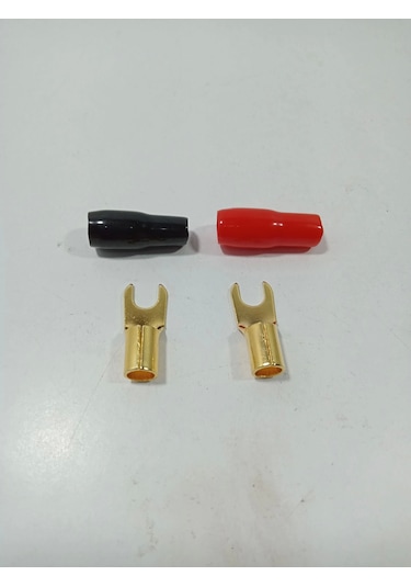 8ga Yalıtımlı Amfi Kablosu Ucu 8 Ga İzoleli Çatal Kablo Ucu 8ga Çatal Uç 2 Adet