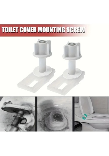 Zhanglei001 2 Adet Rv Tuvalet Kapağı Braketi Ayarlanabilir Vida Dayanıklı Plastik Kaymaz Taban