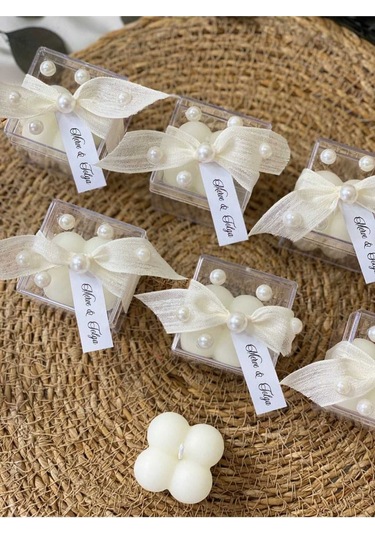 30 Adet Hediyelik Bubble Mum Nikah, Düğün, Nişan, Davet, Özel Gün Hediyeliği