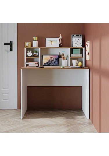 Paris Çalışma Masası , Çocuk Çalışma Masası, Ofis Masası 100 Cm Atlantik Çam - Beyaz