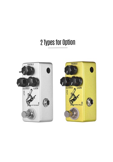 Moskyaudio Golden Horse Gitar Overdrive Efekt Pedalı Full Metal Sarı
