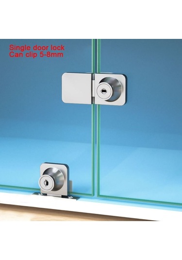 Paslanmaz Çelik Donanım Güvenlik Dolabı Ekran Kilidi Cam Kapı Kilitli Dolap Kapı Kilidi Lockset Style 3