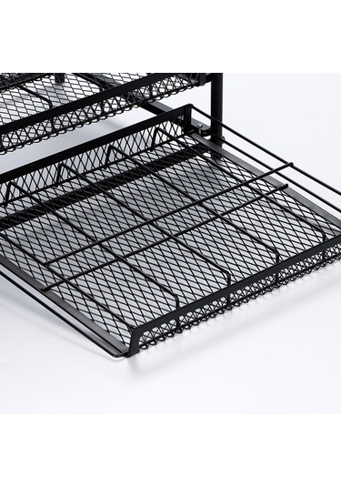 Suntek Mutfak Baharat Rafı 3 Katlı Tezgah Üstü Düzenleyici Siyah