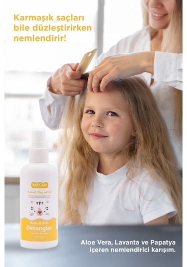 Babyton Bebek ve Çocuklar için Kolay Saç Tarama Spreyi 200 ML