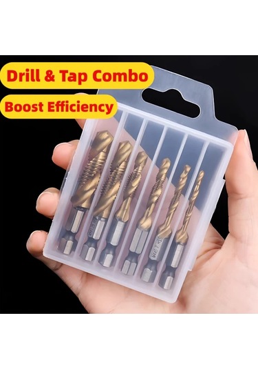 Chuangyinshop 6 Parça Yüksek Mukavemetli Alaşım Matkap Ucu Seti: Paslanmaz Çelik Delme Ve Kılavuz Çekme