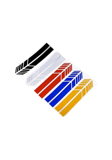 Evrensel Su Geçirmez Araba Dikiz Aynası Çıkartması Çizgili Araba Garland Çıkartması Floresan Uyarı Dekoru Stil Aksesuarları