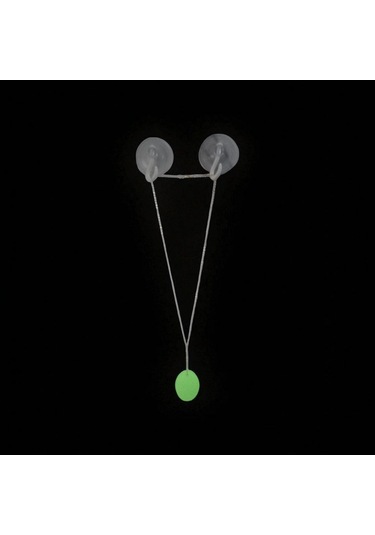Karanlıkta Parlayan Fosforlu Oval Kolye Gold Renk Metal Zincirli