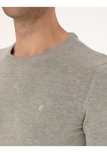 Pierre Cardin Erkek Açık Gri Melanj Kazak /triko 50315509-vr091 Açık Gri Melanj