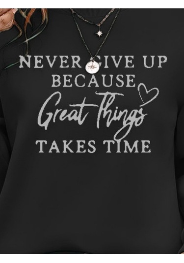 Leyla Sanat Sanata Yeni Bir Bakış Açısı Kadın Uzun Kollu Yuvarlak Yaka Iki Iplik Şardonlu Bluz Siyah