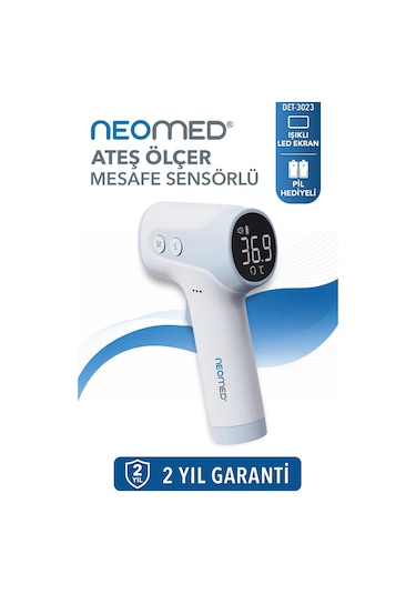 Neomed Det-3023 Premium Akıllı Mesafe Sensörlü Led Işıklı Temassız Dijital Ateş Ölçer