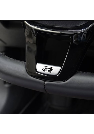 Volkswagen R Logolu Siyah Direksiyon Logosu Geçmeli Model Dıka03-04 siyah