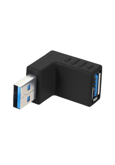 Springsun Usb 3.0 Am/af 90 Derece Aşağıdaki Eğimli Adaptör - Hızlı Veri Transferi 5 Gbps - Sertifikalı Çevre Dost Malzeme - Siyah