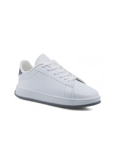 Khayt Franco Erkek Kadın Sneaker Günlük Casual Spor Ayakkabı Beyaz - Gri