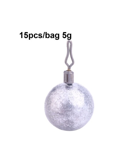 Hengjıa 15 Adet/torba 5g Olta Kurşunu Kolye Deniz Balıkçılığı Lua Küresel Döndürme Isırma Kurşunu Balıkçılık Ekipmanı Çok Renkli