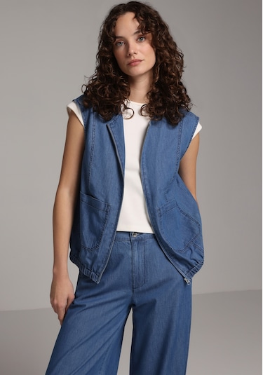 Colin's Colins Regular Fit Kadın Mid İndigo Denim Yelek Cl1081427 Q1.v1 Dn45031