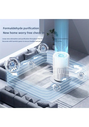 Honeybeeshop Beyaz Taşınabilir Hava Temizleyici 99 Toz Giderir 1000w Aromaterapi Yatak Odası Araba Ofis